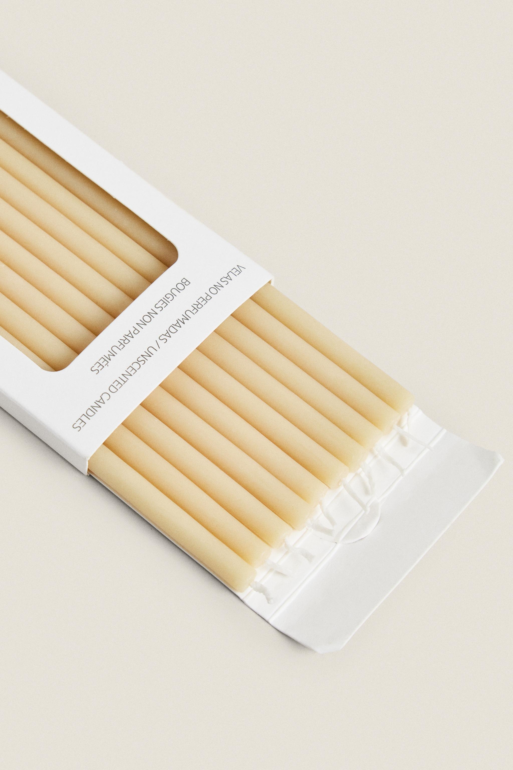 LOT BOUGIES FINES DÉCORATIVES CYLINDRE (LOT DE 10)